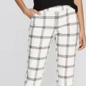 Womens Plaid MidRise Ankle Pants size 12